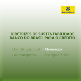 diretrizes de sustentabilidade banco do brasil para o crédito