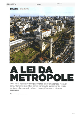 Lei da Metr&oacute;pole
