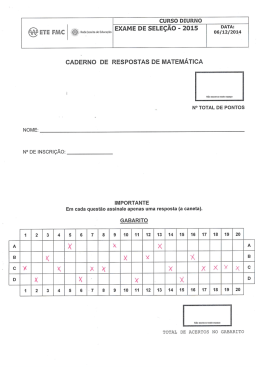 MATÉRIA: MATEMÁTICA