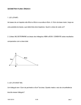 GEOMETRIA PLANA: ÁREAS 8 1. (G1) (FAAP