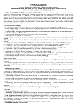 GOVERNO DO DISTRITO FEDERAL POL&Iacute;CIA CIVIL DO