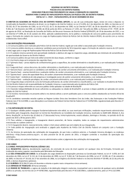 GOVERNO DO DISTRITO FEDERAL POL&Iacute;CIA CIVIL DO