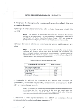 PLANO DE REEsTRuTuRAçÃo DA PoLiciA civil.