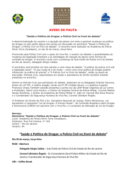&ldquo;Sa&uacute;de e Pol&iacute;tica de Drogas: a Pol&iacute;cia Civil no front do