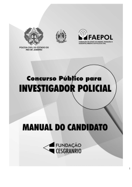 MENSAGEM DO CHEFE DA POLÍCIA CIVIL