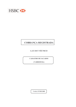 lay-out cadastro de sacados