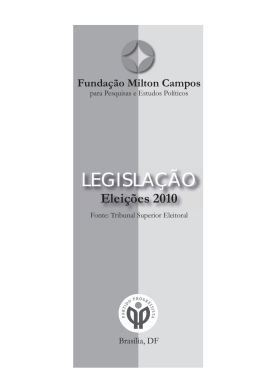 Legisla&ccedil;&atilde;o Eleitoral 2010