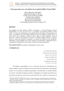 A for&ccedil;a que nunca seca: as lavadeiras da Lavanderia