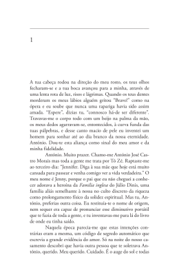 A tua cabe&ccedil;a rodou na dire&ccedil;&atilde;o do meu rosto, os teus olhos