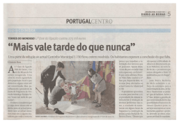 “Mais vale tarde do que nunca” - Freguesia de Torres do Mondego