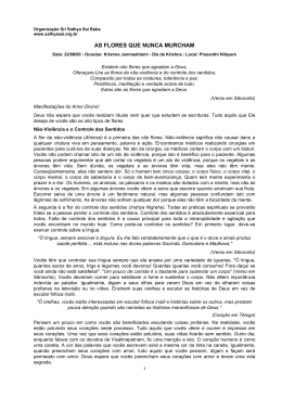 as flores que nunca murcham - Organiza&ccedil;&atilde;o Sri Sathya Sai no Brasil
