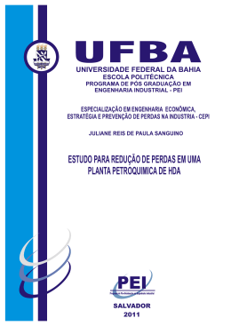 estudo para redu&ccedil;&atilde;o de perdas em uma planta petroqu&iacute;mica