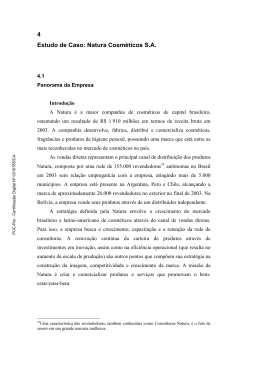 4 Estudo de Caso: Natura Cosm&eacute;ticos S.A. - Maxwell - PUC-Rio