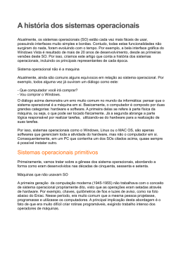A Historia dos Sistemas Operacionais