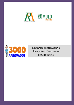 Simulado Comentado Matem&aacute;tica e Racioc&iacute;nio