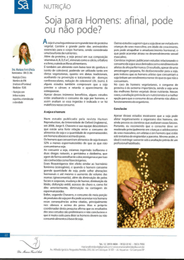 Soja para Homens - Nutricionista Dra. Mariana Ferri d`Ávila