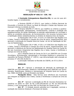 RESOLUÇÃO Nº 660/14 - CIB / RS - Secretaria Estadual da Saúde