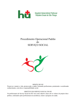 Servi&ccedil;o Social - Hospital Universit&aacute;rio