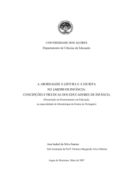 A abordagem &agrave; leitura e &agrave; escrita no jardim-de