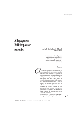 A linguagem em Bakhtin: pontos e pespontos