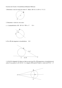exercicios de circulo e circunferencia