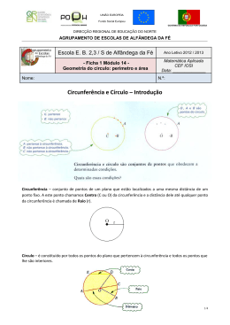 Ficha 1 M 14 - O círculo