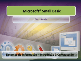 Microsoft® Small Basic - Toledo Portal Universitário