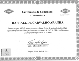 RAPHAEL DE CARVALHO ARANHA