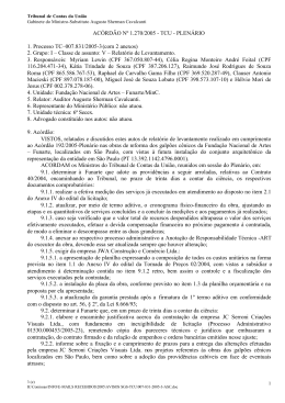 ACÓRDÃO Nº 1.270/2005 - TCU - PLENÁRIO 1. Processo TC