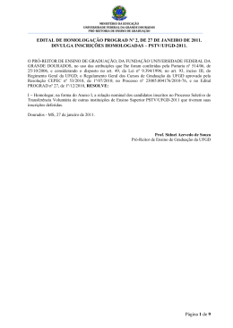 edital de homologa&ccedil;&atilde;o prograd n&ordm; 2, de 27 de janeiro de