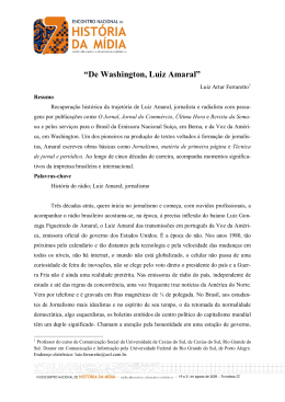 &ldquo;De Washington, Luiz Amaral&rdquo;
