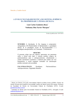 A EVOLUÇÃO PARADIGMÁTICA DO SISTEMA JURÍDICO: DA