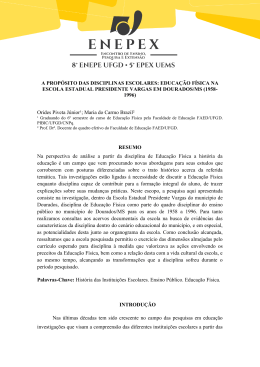 A PROPÓSITO DAS DISCIPLINAS ESCOLARES: EDUCAÇÃO