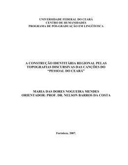 a construção identitária regional pelas topografias discursivas das