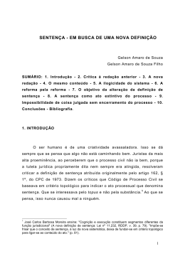 senten&ccedil;a - em busca de uma nova defini&ccedil;&atilde;o
