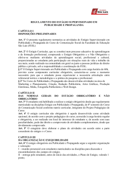 Regulamento de Estágio Supervisionado