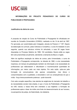 Sínteses dos Projetos Pedagógicos