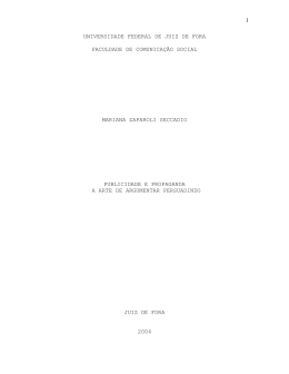 Publicidade E Propaganda: A Arte De Argumentar