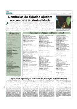 Denúncias do cidadão ajudam no combate à criminalidade