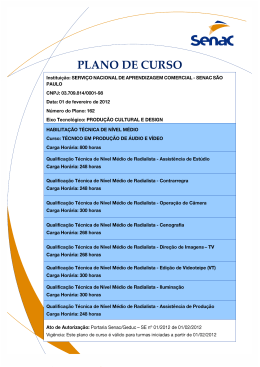 PC R&aacute;dio e TV - Senac S&atilde;o Paulo