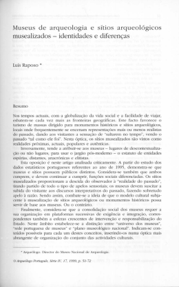 Museus de arqueologia e sítios arqueológicos musealizados