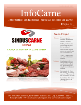 InfoCarne 19 - Sinduscarne