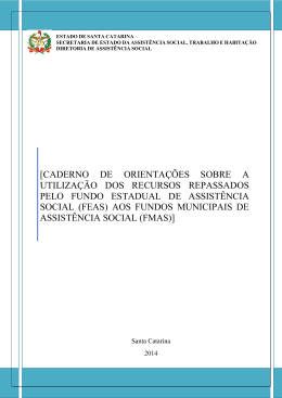 Caderno de orienta&ccedil;&otilde;es sobre recursos do Fundo Estadual
