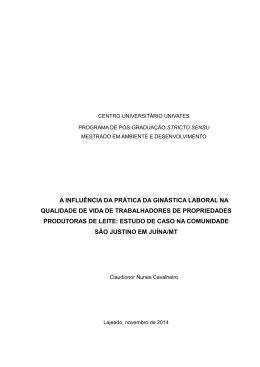 a influência da prática da ginástica laboral na qualidade