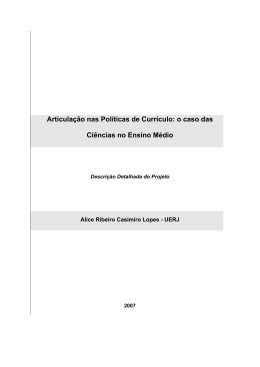 1&ndash; Resumo - Curr&iacute;culo: sujeitos, conhecimento e cultura