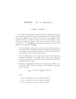 DIM0320 &mdash; 10 - 11. Exerc&iacute;cios