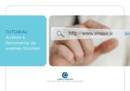 acesso &agrave; ferramenta de exames Einstein