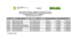 Resultado do Recursos da Prova