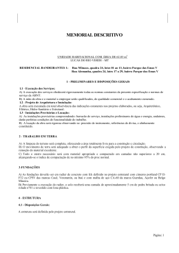 Memorial Descritivo 62,03m&sup2;