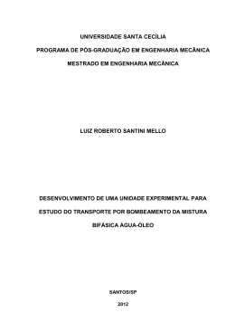 desenvolvimento de uma unidade experimental para estudo do